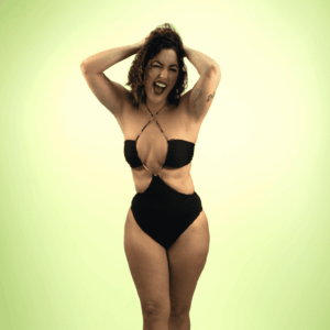 Trikini reversible negro/estampado